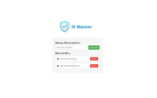 Js Blocker  from Chrome web store to be run with OffiDocs Chromium online