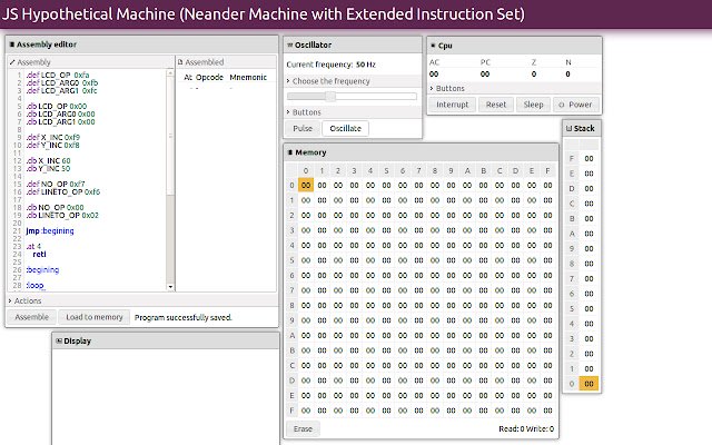JS Hypothetical Machine  from Chrome web store to be run with OffiDocs Chromium online