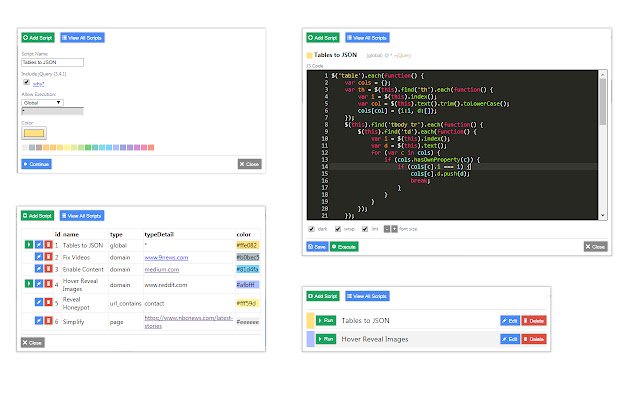 JS Inject ze sklepu internetowego Chrome do uruchomienia z OffiDocs Chromium online