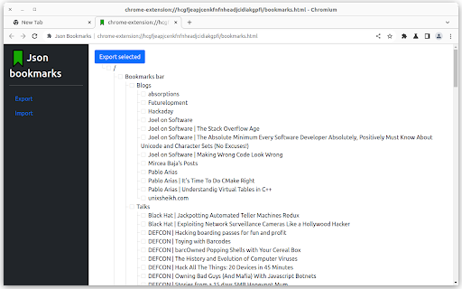 Json Bookmarks from Chrome web store to be run with OffiDocs Chromium online Json Bookmarks from Chrome web store to be run with OffiDocs Chromium online