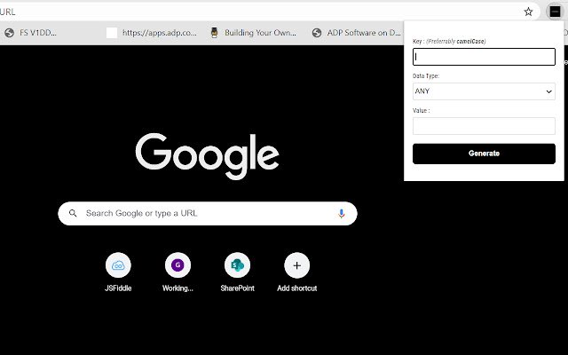 JSON Builder  from Chrome web store to be run with OffiDocs Chromium online