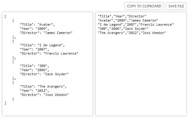 ക്രോം വെബ് സ്റ്റോറിൽ നിന്നുള്ള JSON CSV, OffiDocs Chromium ഓൺലൈനിൽ പ്രവർത്തിക്കും