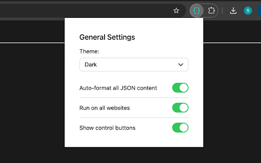 JSON Formatter Extension  from Chrome web store to be run with OffiDocs Chromium online