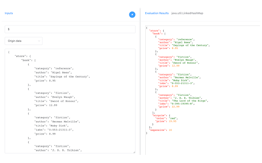 JSONHelper  from Chrome web store to be run with OffiDocs Chromium online
