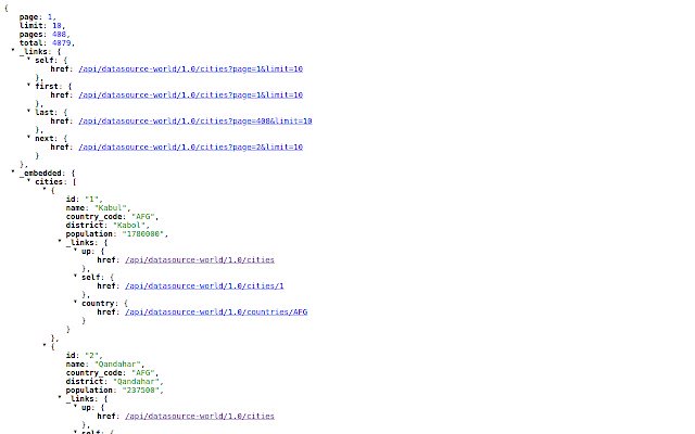 JSONView HATEOAS  from Chrome web store to be run with OffiDocs Chromium online