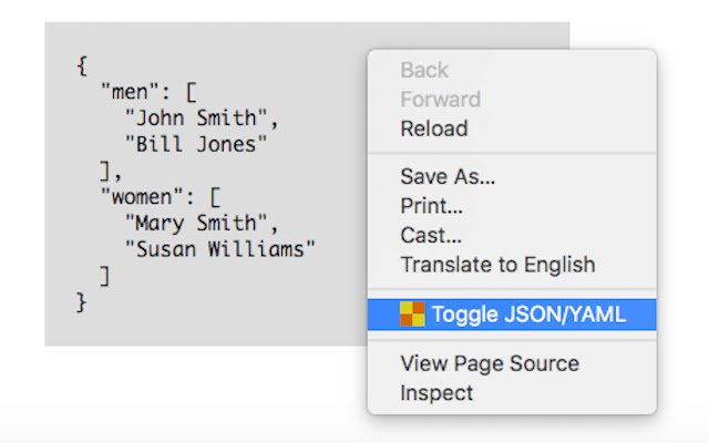 JSON YAML, OffiDocs Chromium ഓൺലൈനിൽ പ്രവർത്തിപ്പിക്കുന്നതിന് Chrome വെബ് സ്റ്റോറിൽ നിന്ന് ടോഗിൾ ചെയ്യുക