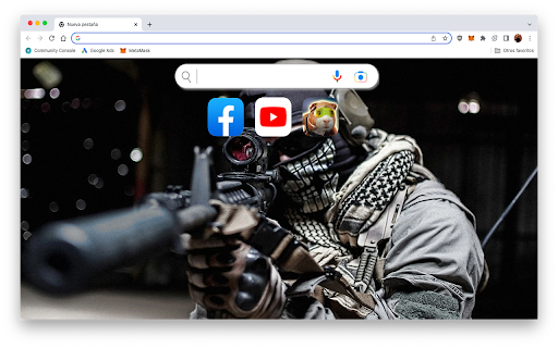 Juegos de Francotirador Wallpaper and New Tab  from Chrome web store to be run with OffiDocs Chromium online
