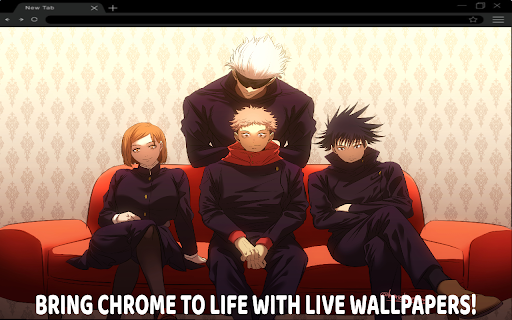Jujutsu Kaisen,Itadori Yuji, Satoru Gojo Live Wallpaper  from Chrome web store to be run with OffiDocs Chromium online
