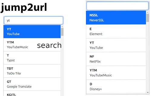 Jump2url  from Chrome web store to be run with OffiDocs Chromium online