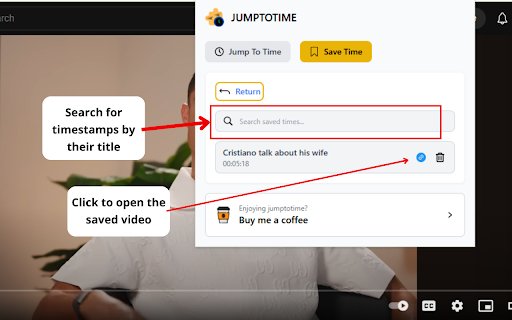 JumpToTime  from Chrome web store to be run with OffiDocs Chromium online