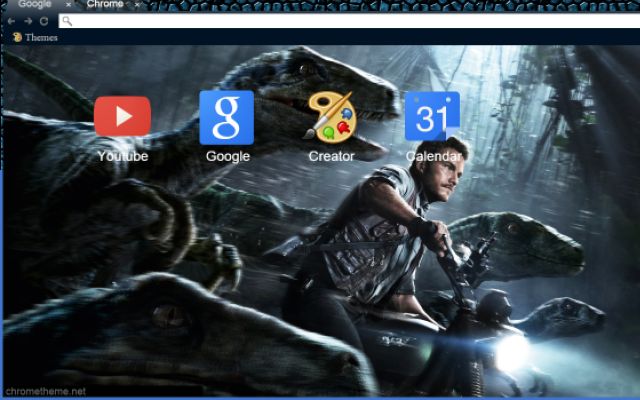 Jurassic World Theme aus dem Chrome Web Store, das mit OffiDocs Chromium online ausgeführt werden soll