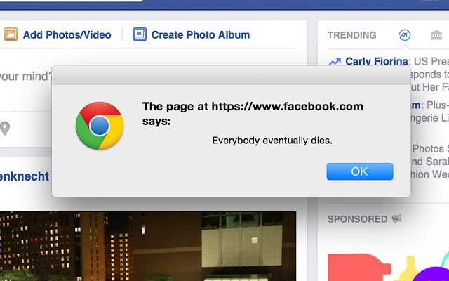 Po prostu kolejny znajomy z Facebooka ze sklepu internetowego Chrome do uruchomienia z OffiDocs Chromium online