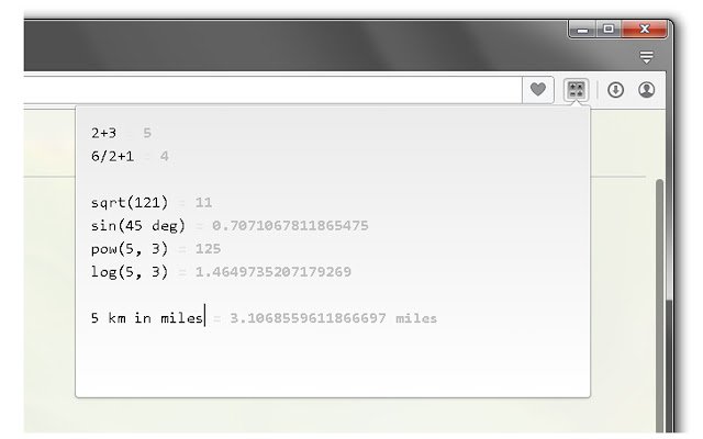 Just Calculator ;) dari toko web Chrome untuk dijalankan dengan OffiDocs Chromium online