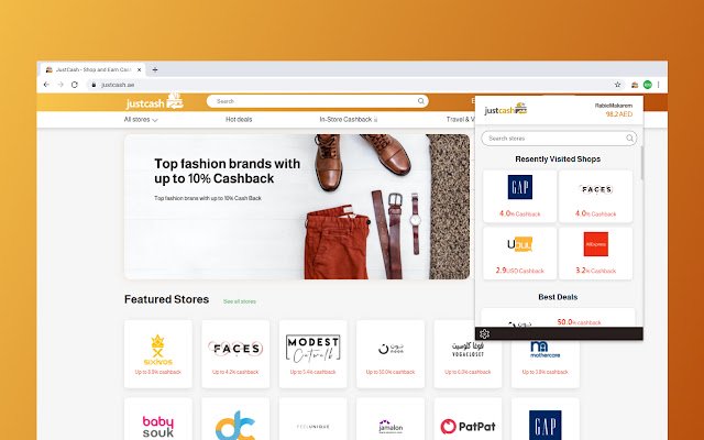 Just Cash Extension  from Chrome web store to be run with OffiDocs Chromium online