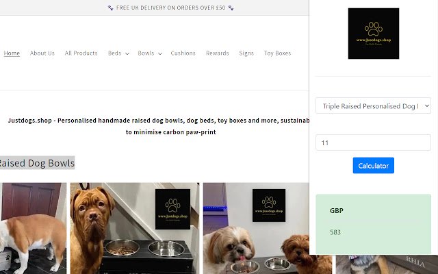 Just dogs  from Chrome web store to be run with OffiDocs Chromium online