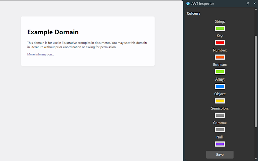 JWT Inspector  from Chrome web store to be run with OffiDocs Chromium online