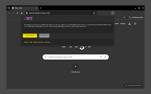 JWT Token Decoder  from Chrome web store to be run with OffiDocs Chromium online