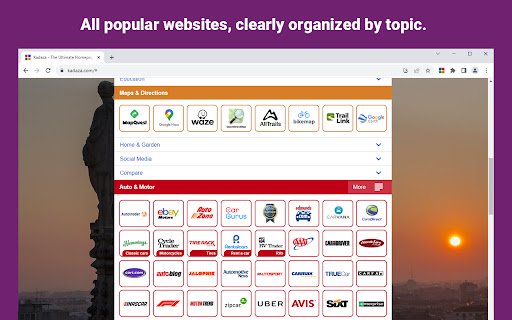 Kadaza — The Ultimate Homepage  Web Portal  from Chrome web store to be run with OffiDocs Chromium online