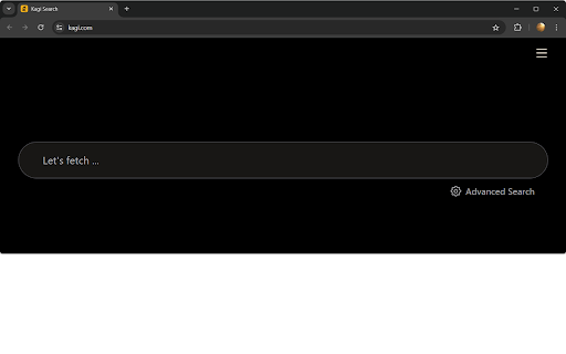 Kagi New Tab  from Chrome web store to be run with OffiDocs Chromium online