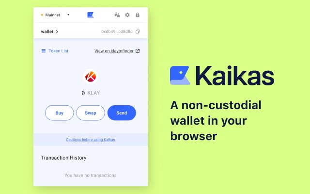 يتم تشغيل Kaikas من متجر Chrome الإلكتروني مع OffiDocs Chromium عبر الإنترنت