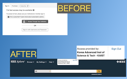 KAIST Remote Library (unofficial)  from Chrome web store to be run with OffiDocs Chromium online