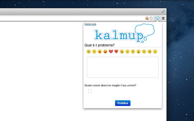 Kalmup da Chrome Web Store para ser executado com OffiDocs Chromium online