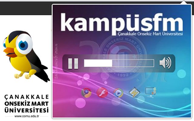 Kampüs FM Canlı Dinle de la boutique en ligne Chrome sera exécuté avec OffiDocs Chromium en ligne