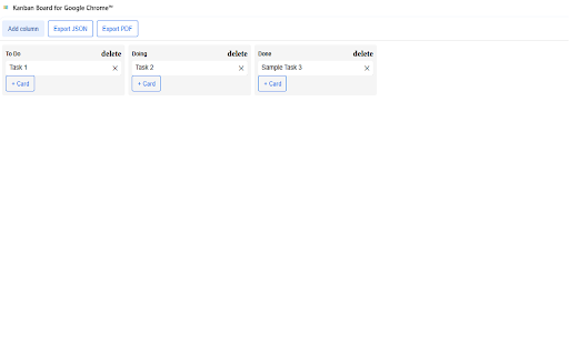 Kanban Board for Google Chrome™  from Chrome web store to be run with OffiDocs Chromium online