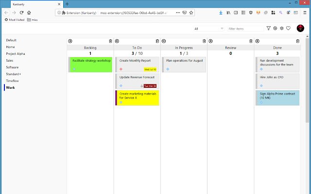 Kanbanly  from Chrome web store to be run with OffiDocs Chromium online