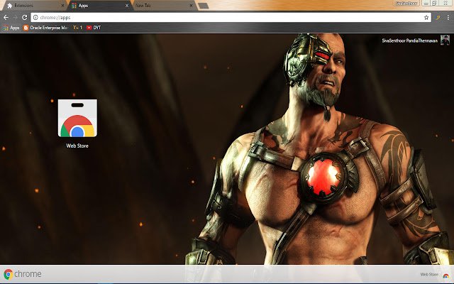 Motyw Kano Mortal Kombat Gaming Theme ze sklepu internetowego Chrome można uruchamiać w trybie online za pomocą OffiDocs Chromium