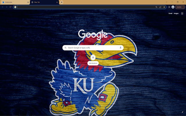 Kansas Jayhawks Browser Theme  from Chrome web store to be run with OffiDocs Chromium online