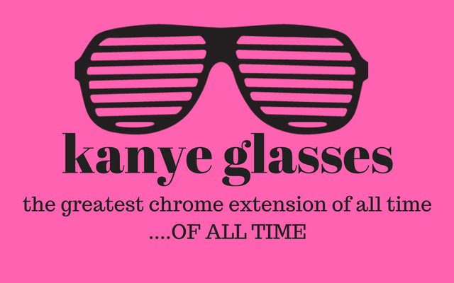 Kanye Glasses for Chrome  from Chrome web store to be run with OffiDocs Chromium online