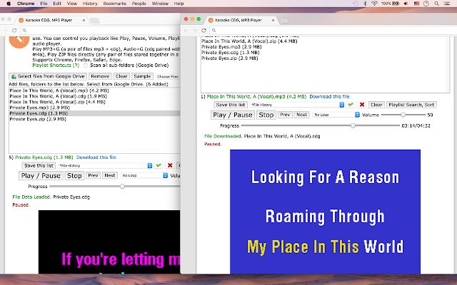 Karaoke CDG, MP3 Player  from Chrome web store to be run with OffiDocs Chromium online