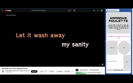Karaoke Roulette  from Chrome web store to be run with OffiDocs Chromium online