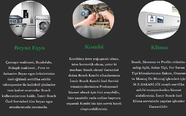 Karşıyaka Bosch Servisi  from Chrome web store to be run with OffiDocs Chromium online