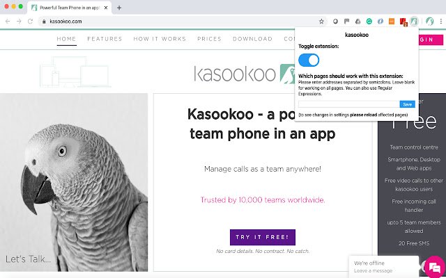kasookoo מחנות האינטרנט של Chrome להפעלה עם OffiDocs Chromium באינטרנט