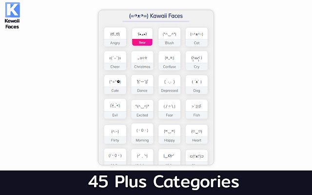Kawaii Faces  from Chrome web store to be run with OffiDocs Chromium online