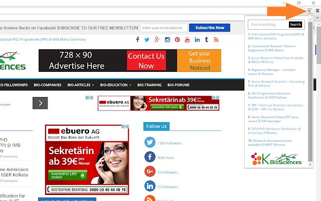 K BioSciences aus dem Chrome-Webshop zur Ausführung mit OffiDocs Chromium online