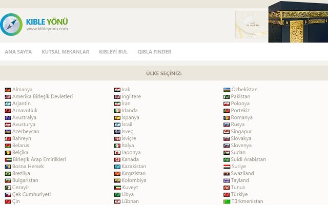 Kıble Pusulası מחנות האינטרנט של Chrome תופעל עם OffiDocs Chromium באינטרנט