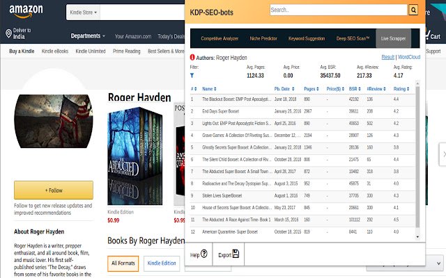 KDP SEO BOT from Chrome web store to be run with OffiDocs Chromium online KDP SEO BOT from Chrome web store to be run with OffiDocs Chromium online