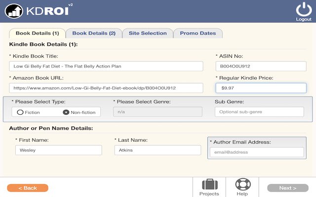 KDROI – Book Marketing Tools para sa Mga May-akda mula sa Chrome web store na tatakbo sa OffiDocs Chromium online