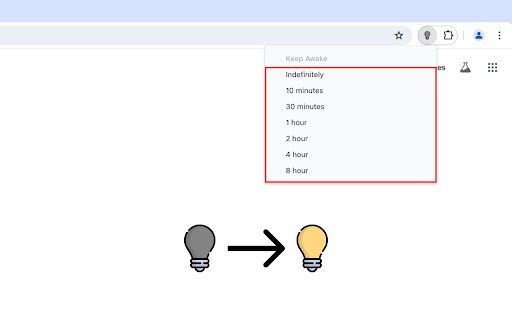Keep Awake  from Chrome web store to be run with OffiDocs Chromium online