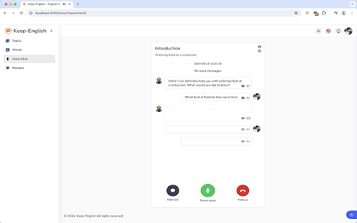 Keep English  from Chrome web store to be run with OffiDocs Chromium online