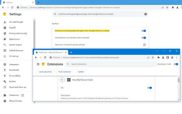 Gardez mon navigateur ouvert à partir de la boutique en ligne Chrome pour être exécuté avec OffiDocs Chromium en ligne