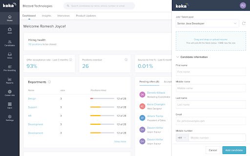 Keka Hire  from Chrome web store to be run with OffiDocs Chromium online