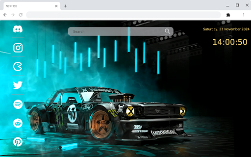 Ken Block Hoonicorn Mustang Live Wallpaper  from Chrome web store to be run with OffiDocs Chromium online