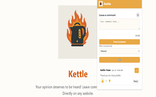 Kettle  from Chrome web store to be run with OffiDocs Chromium online