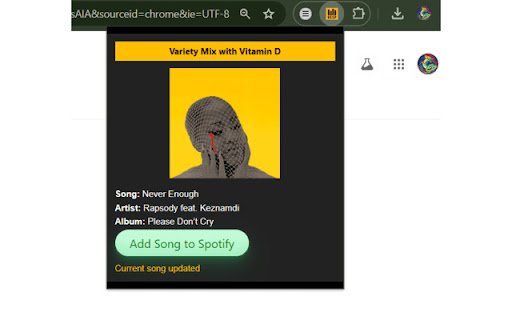 KEXP to Spotify  from Chrome web store to be run with OffiDocs Chromium online