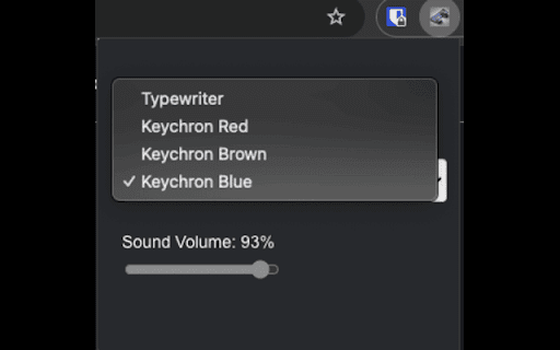 Keyboard ASMR  from Chrome web store to be run with OffiDocs Chromium online