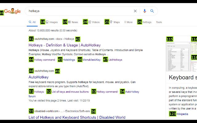 Keyboard Controlled Webpages  from Chrome web store to be run with OffiDocs Chromium online